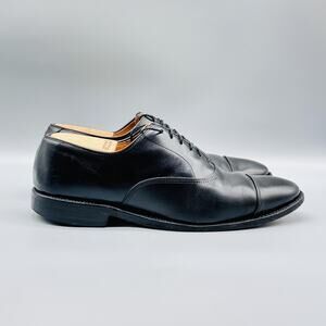 Allen Edmonds Shoes Mens 9 Black Leather Park Avenue Oxford Cap Toe Dress USA